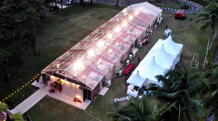 transparent marquee tent aircond